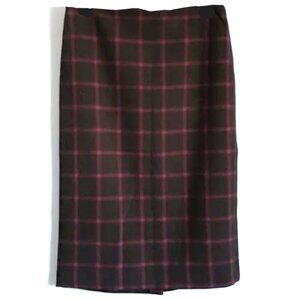 Brand New Athena Marie Black and Purple Plaid Pencil Skirt